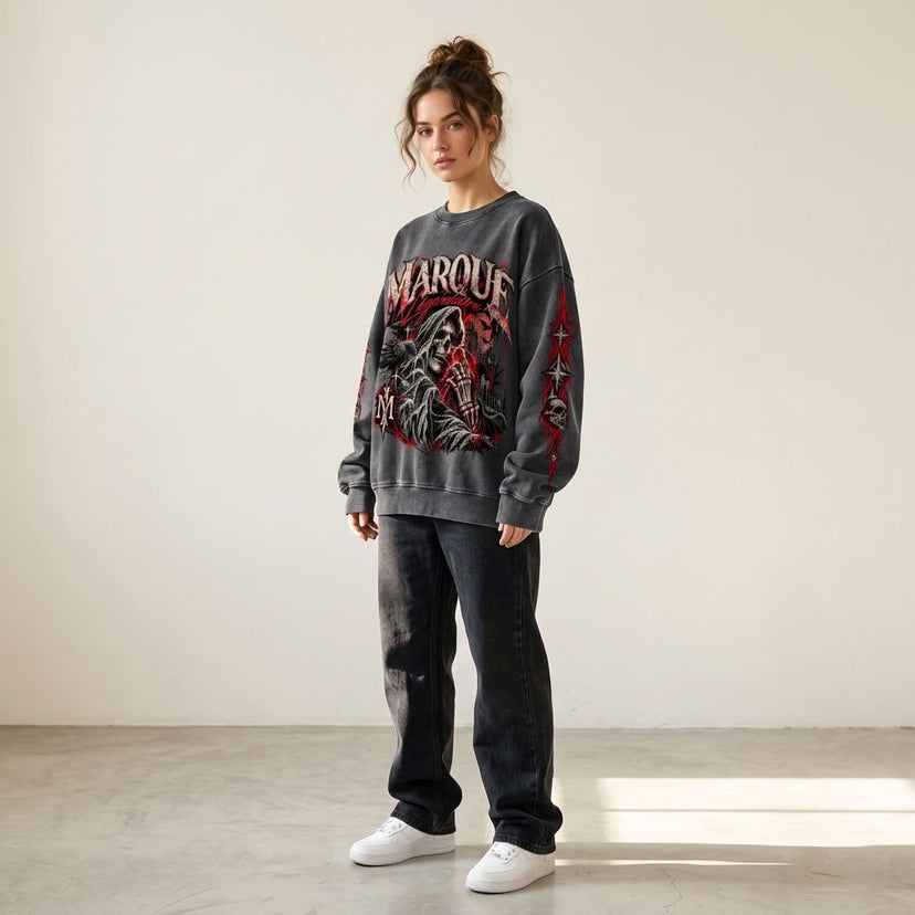 Marque Légendaire Halloween Héritage Oversized Sweatshirt | 360GSM