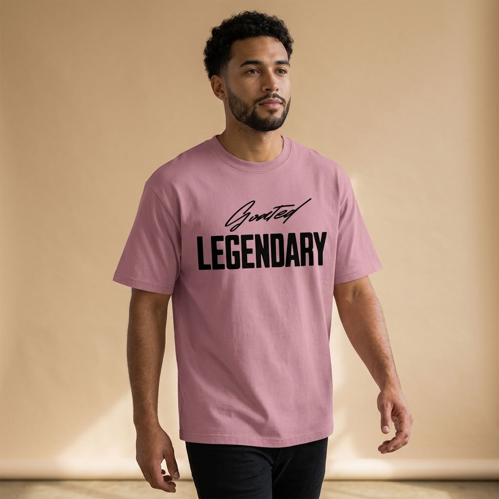 GOATED Legendary Loose-Fit T-Shirt | 190GSM — Apparel & Accessories > Clothing > Shirts & Tops Detail View 19 | Legendary Branding