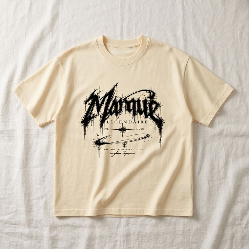 Marque Légendaire Drip Graphic Oversized T-Shirt | 300GSM