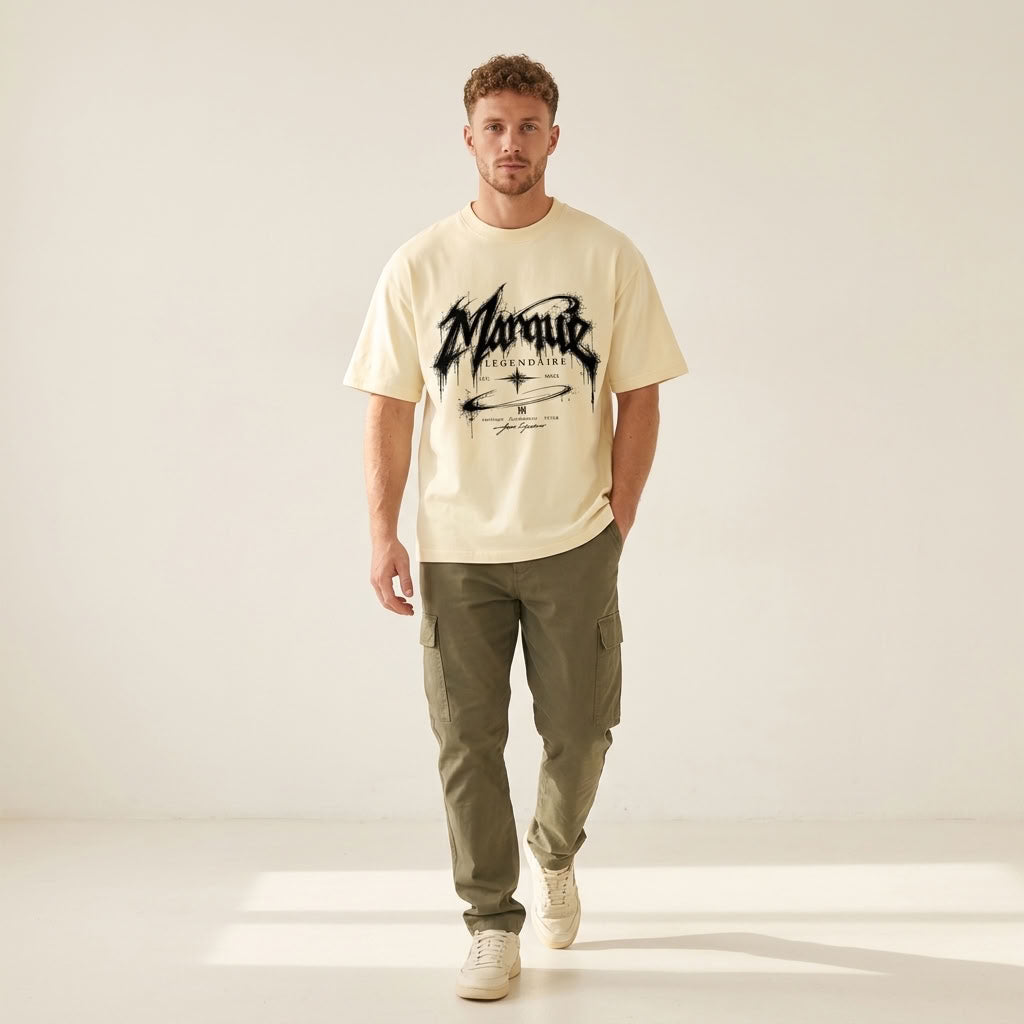 Marque Légendaire Drip Graphic Oversized T-Shirt | 300GSM