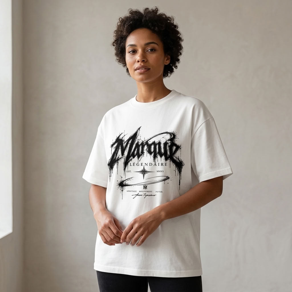 Marque Légendaire Drip Graphic Oversized T-Shirt | 300GSM