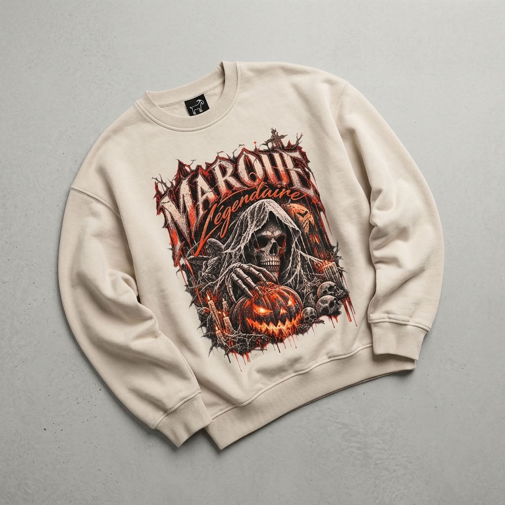 Marque Légendaire Spooky Mansion Oversized Sweatshirt | 360GSM
