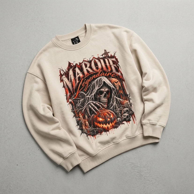 Marque Légendaire Spooky Mansion Oversized Sweatshirt | 360GSM