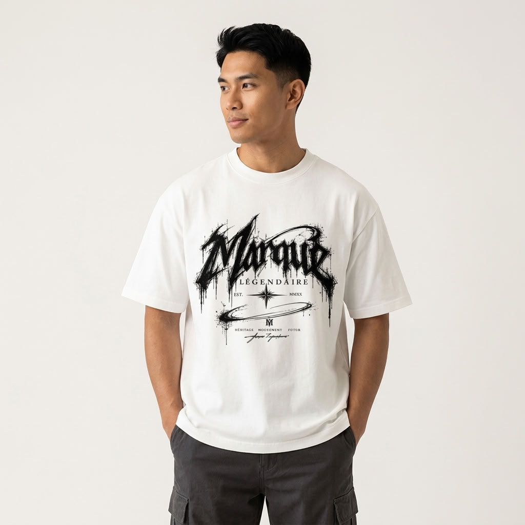 Marque Légendaire Drip Graphic Oversized T-Shirt | 300GSM