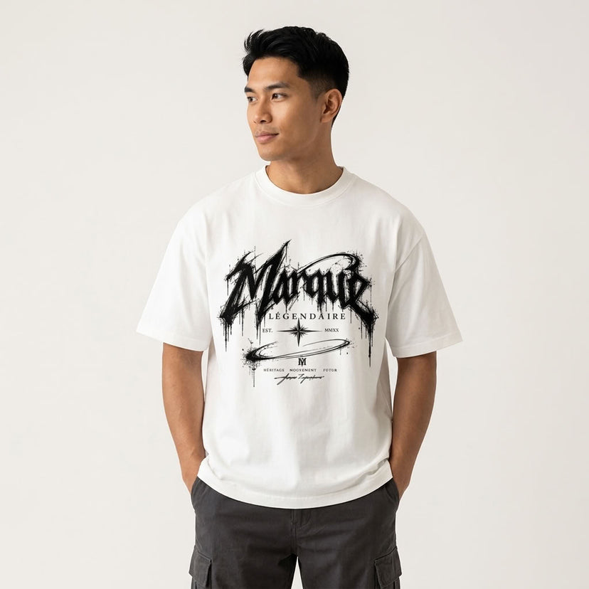 Marque Légendaire Drip Graphic Oversized T-Shirt | 300GSM