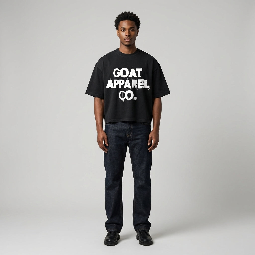 GOAT Sh*t Only Oversized Waist Cropped T-shirt - Legendary Branding