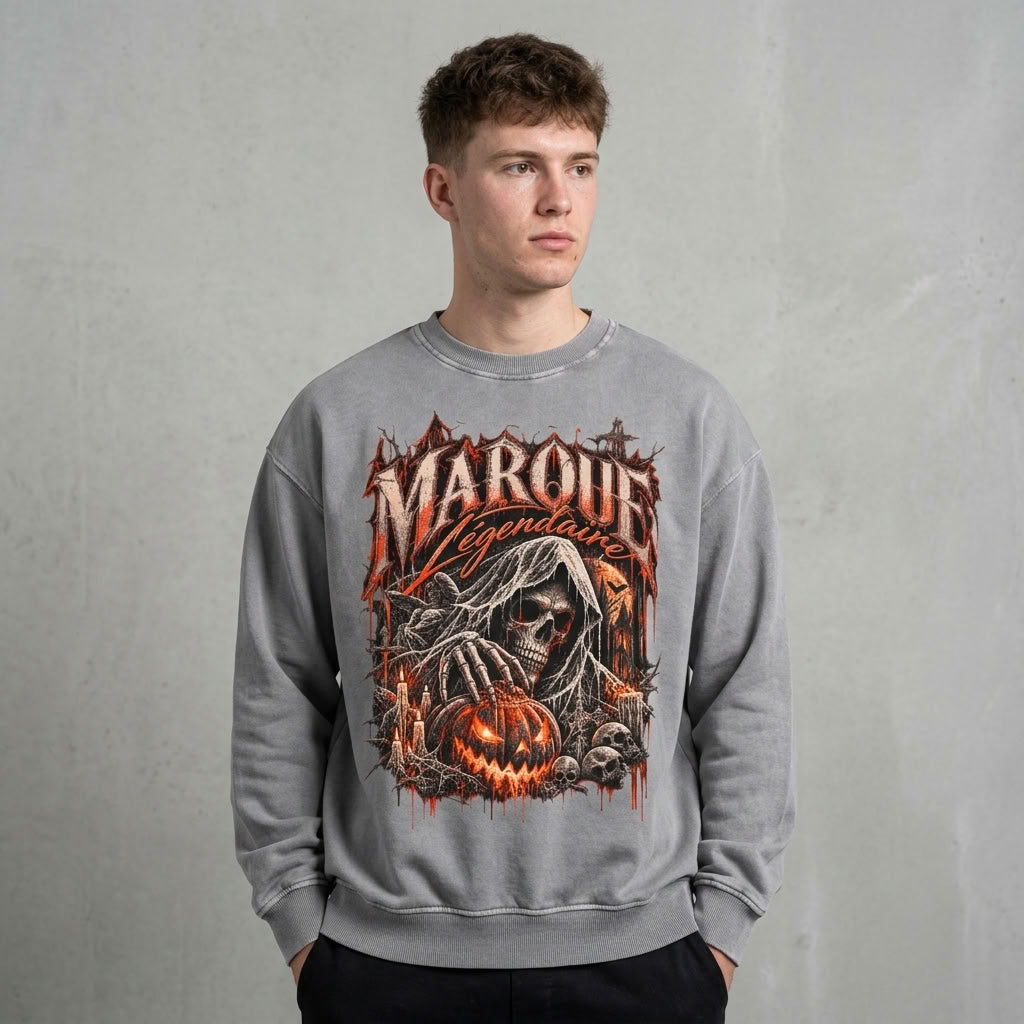 Marque Légendaire Spooky Mansion Oversized Sweatshirt | 360GSM