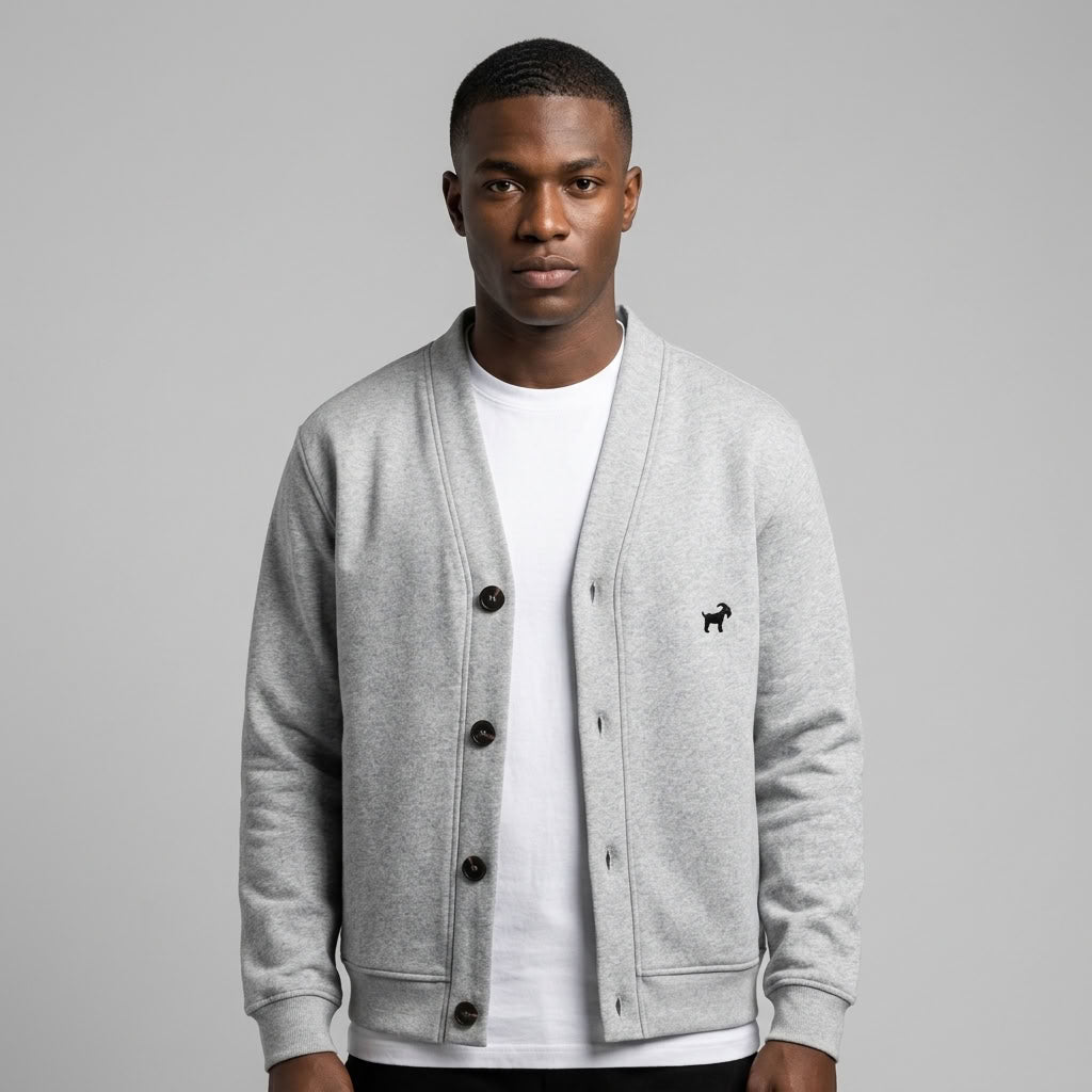 Marque Légendaire Essential Heavyweight Sweater Cardigan | 450GSM — Apparel & Accessories > Clothing > Outerwear Detail View 2 | Legendary Branding