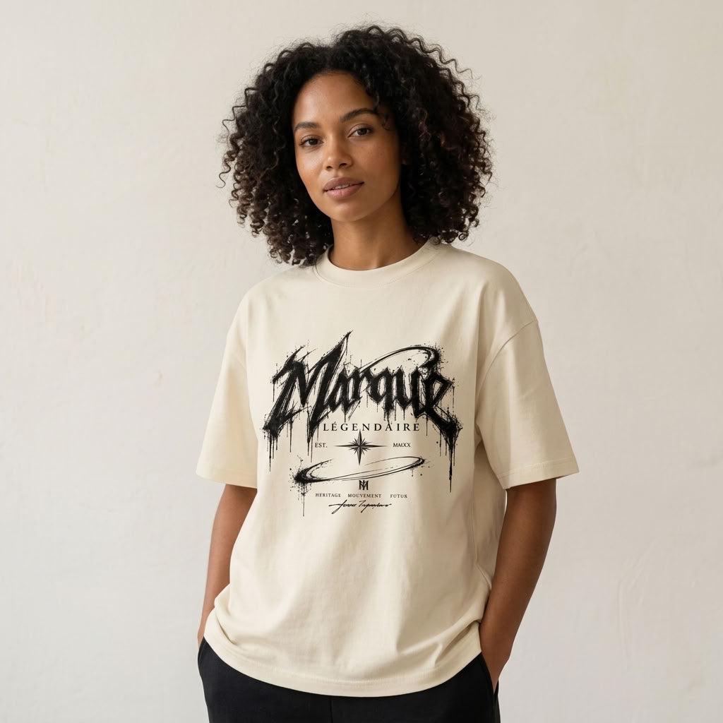 Marque Légendaire Drip Graphic Oversized T-Shirt | 300GSM