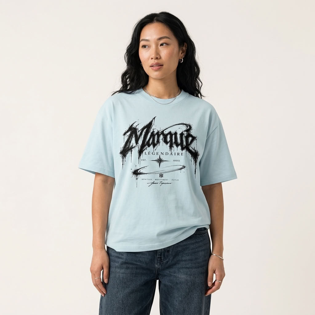 Marque Légendaire Drip Graphic Oversized T-Shirt | 300GSM