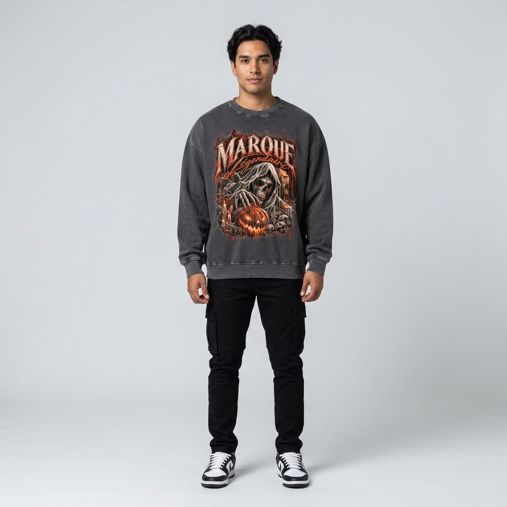 Marque Légendaire Spooky Mansion Oversized Sweatshirt | 360GSM