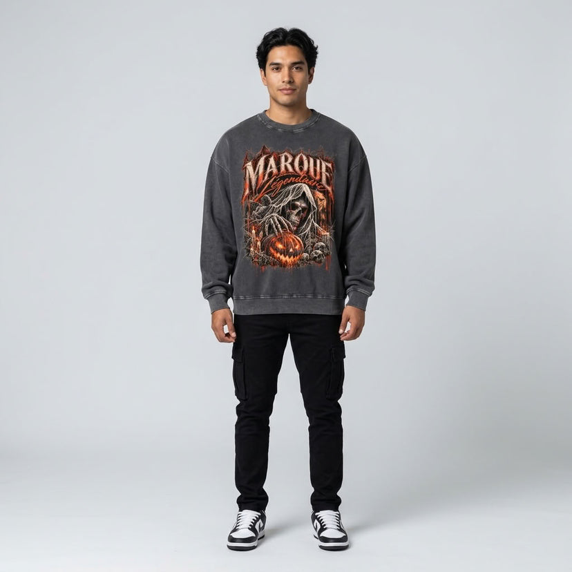 Marque Légendaire Spooky Mansion Oversized Sweatshirt | 360GSM