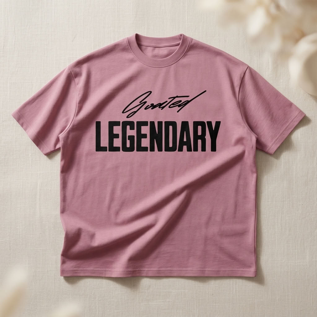 GOATED Legendary Loose-Fit T-Shirt | 190GSM — Apparel & Accessories > Clothing > Shirts & Tops Detail View 15 | Legendary Branding