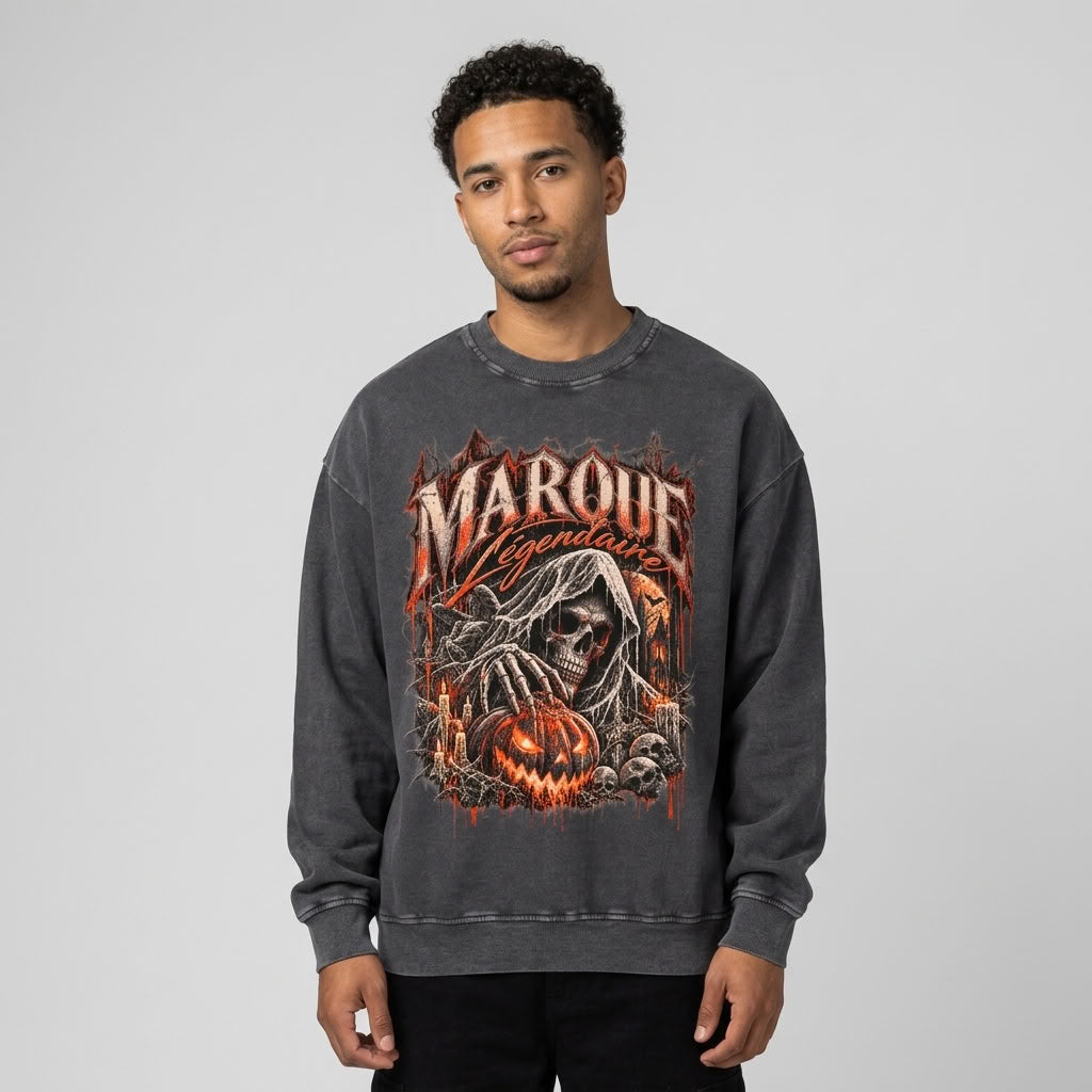 Marque Légendaire Spooky Mansion Oversized Sweatshirt | 360GSM