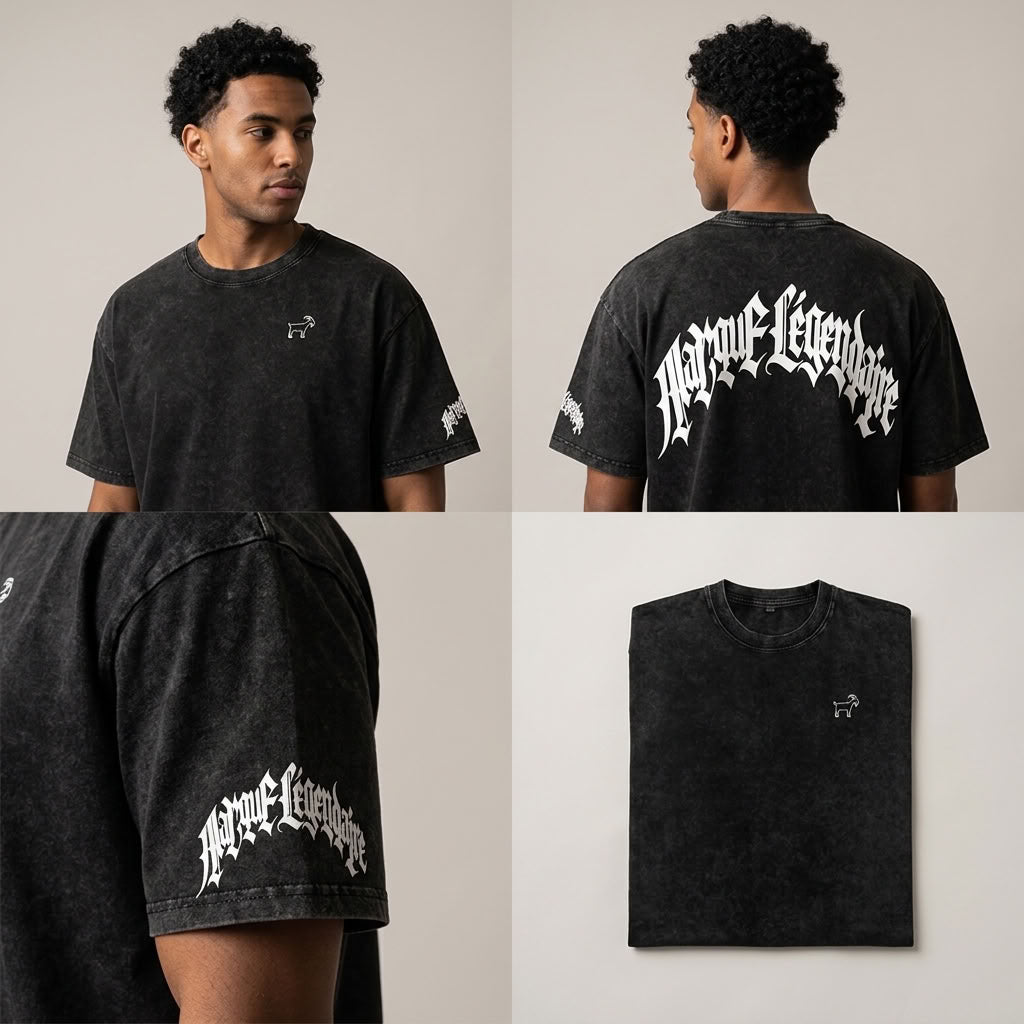 Marque Légendaire Snow Wash Oversized T-Shirt | 250GSM