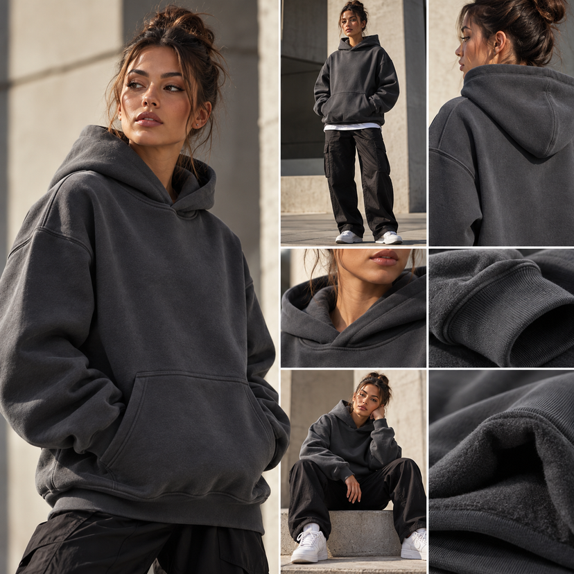 Marque Légendaire Heavyweight Oversized Hoodie | 460GSM — Apparel & Accessories > Clothing > Activewear > Hoodies Detail View 4 | Legendary Branding