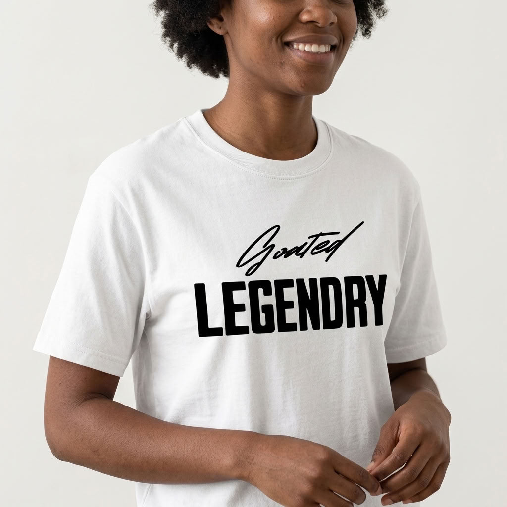 GOATED Legendary Loose-Fit T-Shirt | 190GSM — Apparel & Accessories > Clothing > Shirts & Tops Detail View 10 | Legendary Branding