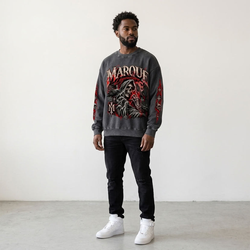 Marque Légendaire Halloween Héritage Oversized Sweatshirt | 360GSM