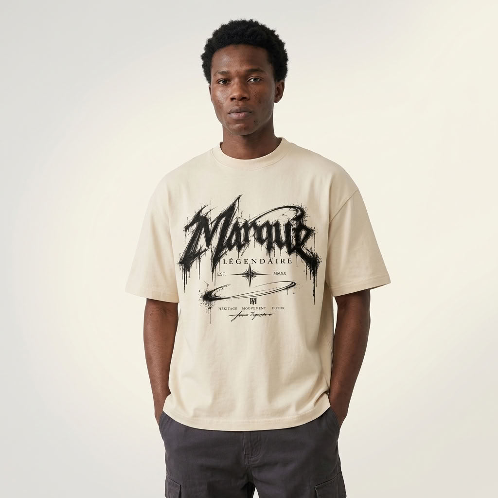 Marque Légendaire Drip Graphic Oversized T-Shirt | 300GSM