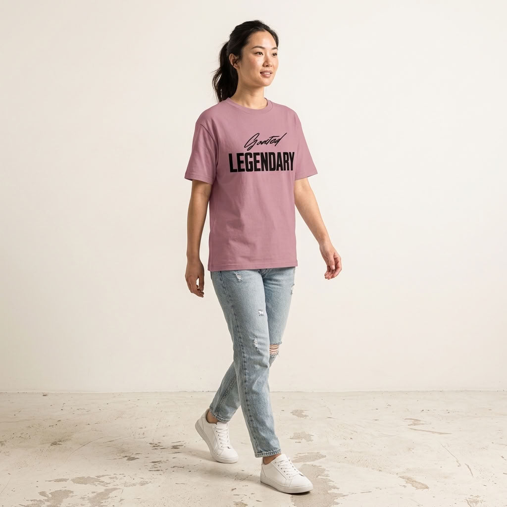 GOATED Legendary Loose-Fit T-Shirt | 190GSM — Apparel & Accessories > Clothing > Shirts & Tops Detail View 18 | Legendary Branding