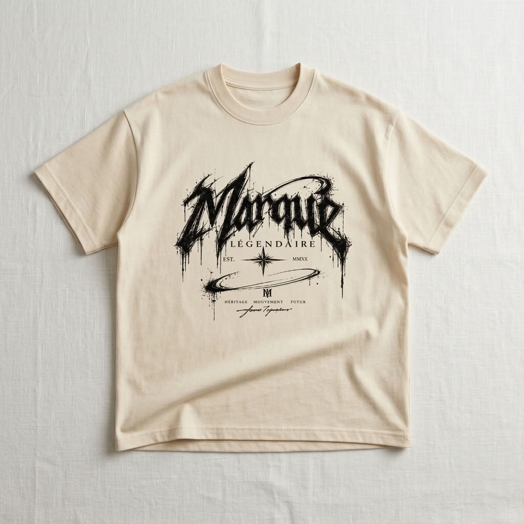 Marque Légendaire Drip Graphic Oversized T-Shirt | 300GSM