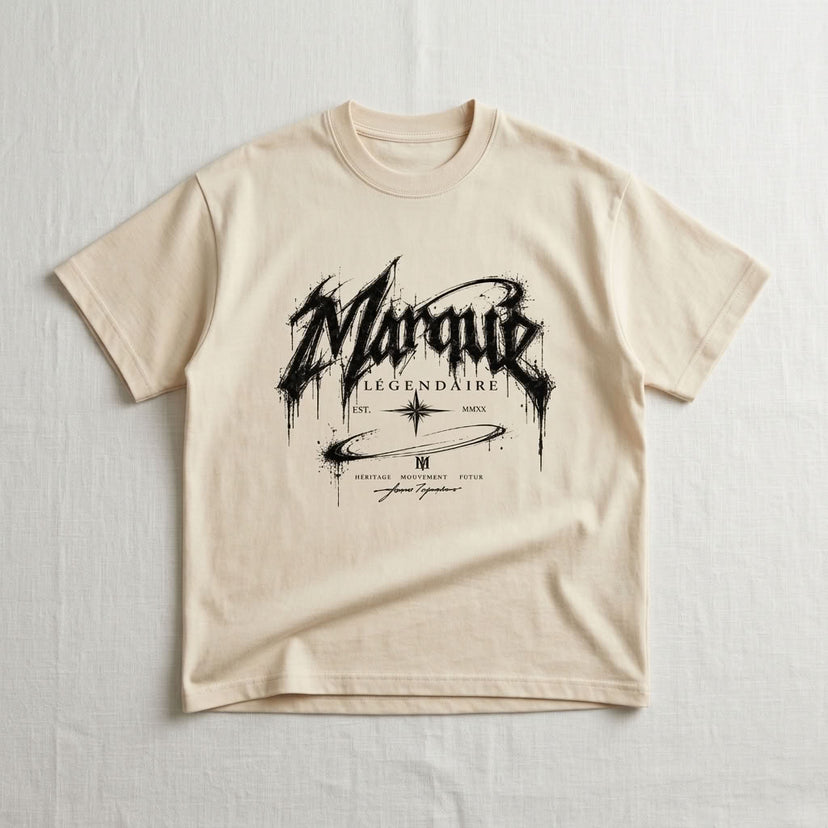 Marque Légendaire Drip Graphic Oversized T-Shirt | 300GSM