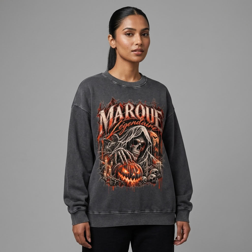 Marque Légendaire Spooky Mansion Oversized Sweatshirt | 360GSM