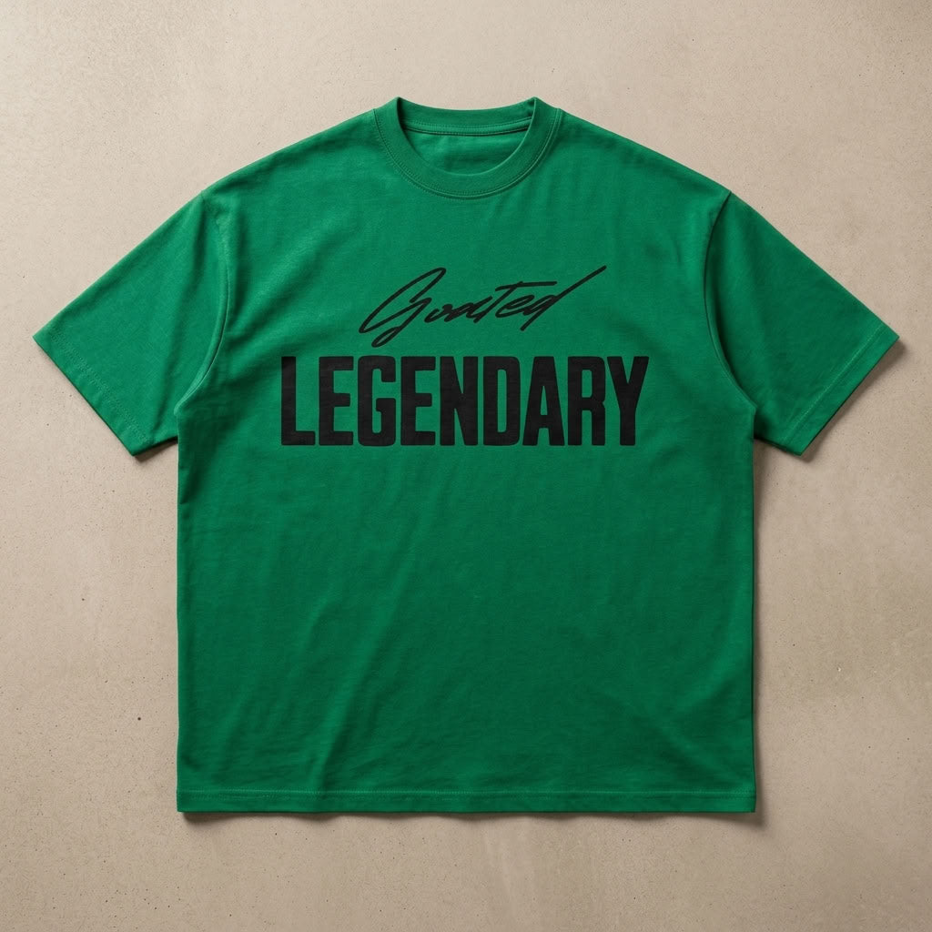 GOATED Legendary Loose-Fit T-Shirt | 190GSM — Apparel & Accessories > Clothing > Shirts & Tops Detail View 11 | Legendary Branding