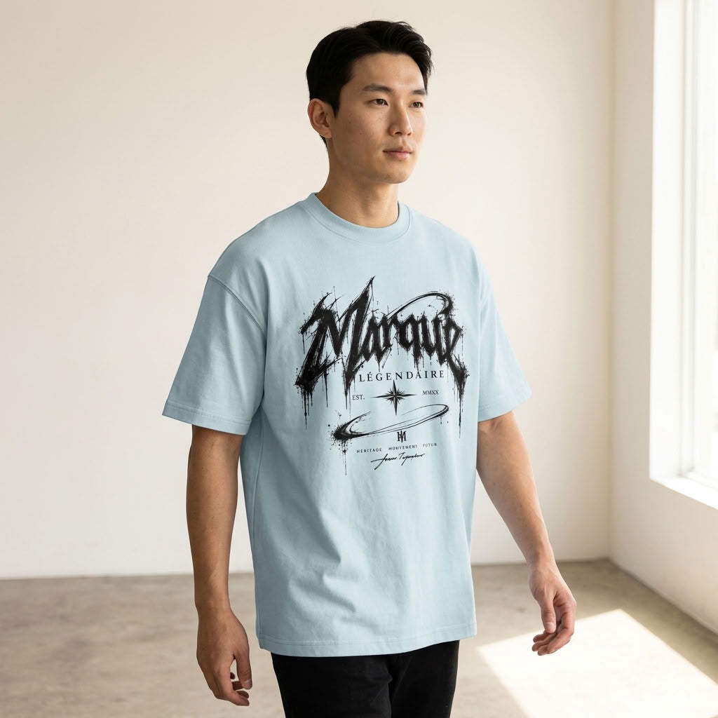 Marque Légendaire Drip Graphic Oversized T-Shirt | 300GSM