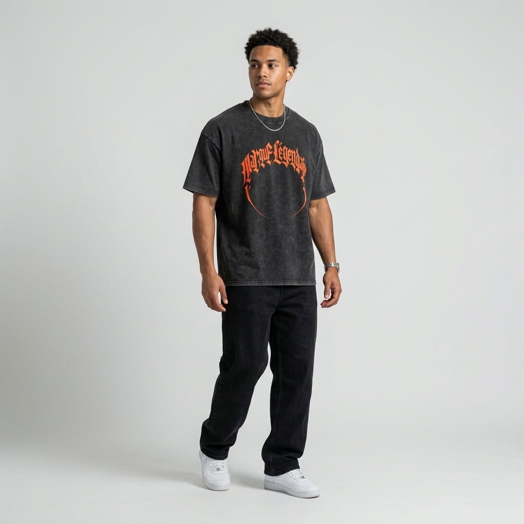 Marque Légendaire Reaper Snow Wash Oversized T-Shirt | 250GSM