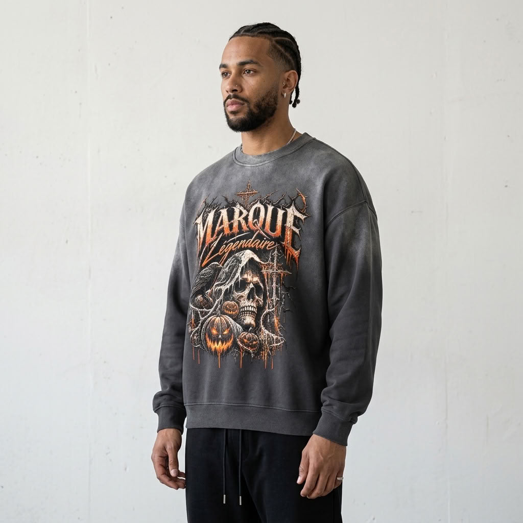 Marque Légendaire Halloween Sunfade Sweatshirt | 350GSM