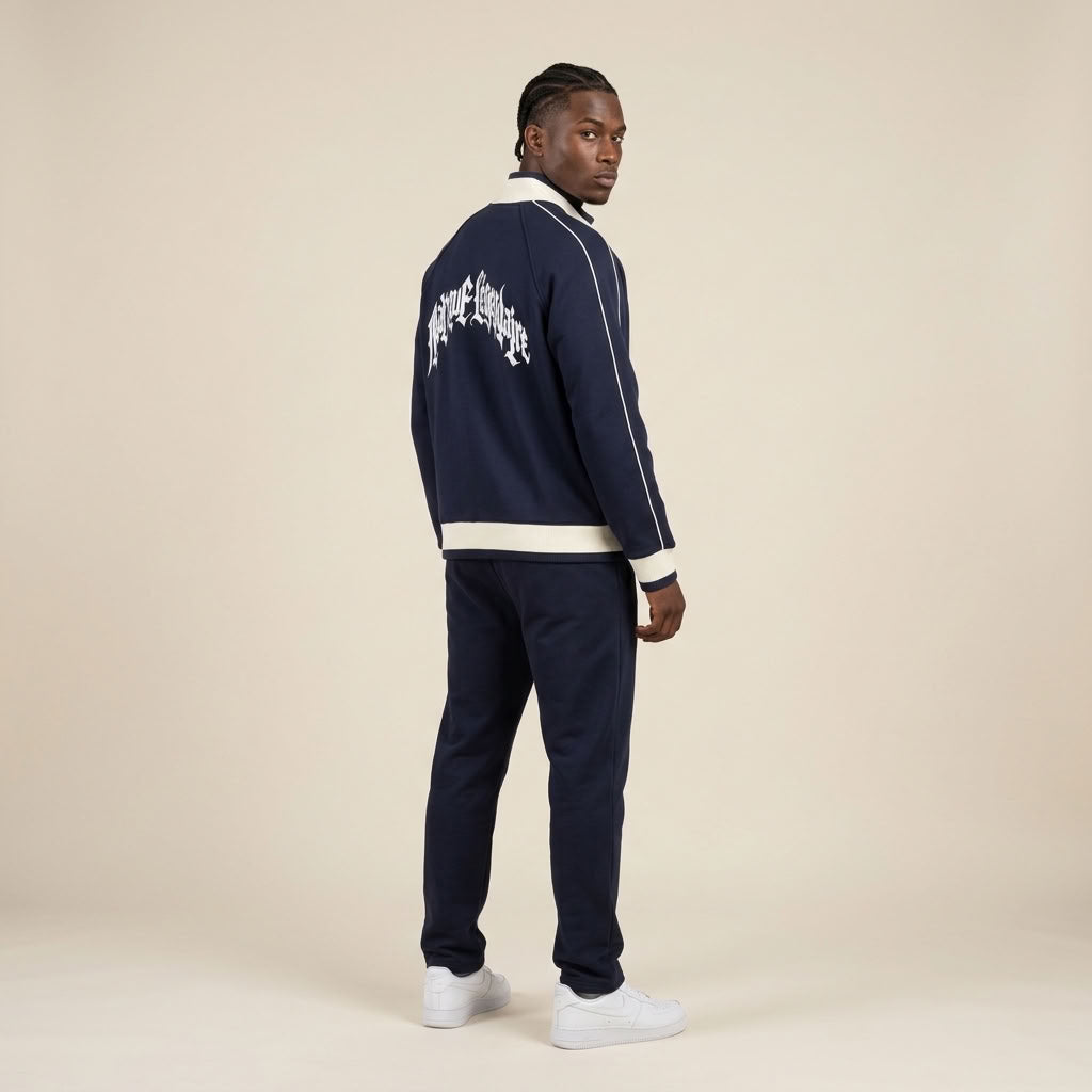 Marque Légendaire Color Block Raglan Sleeve Track Jacket | 380GSM — Apparel & Accessories > Clothing > Outerwear Detail View 4 | Legendary Branding