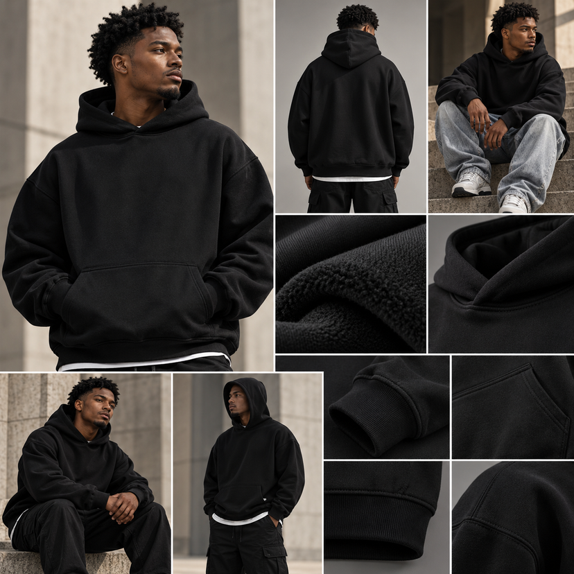 Marque Légendaire Heavyweight Oversized Hoodie | 460GSM — Apparel & Accessories > Clothing > Activewear > Hoodies Detail View 2 | Legendary Branding