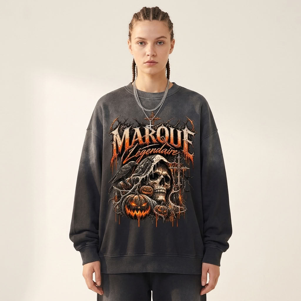 Marque Légendaire Halloween Sunfade Sweatshirt | 350GSM