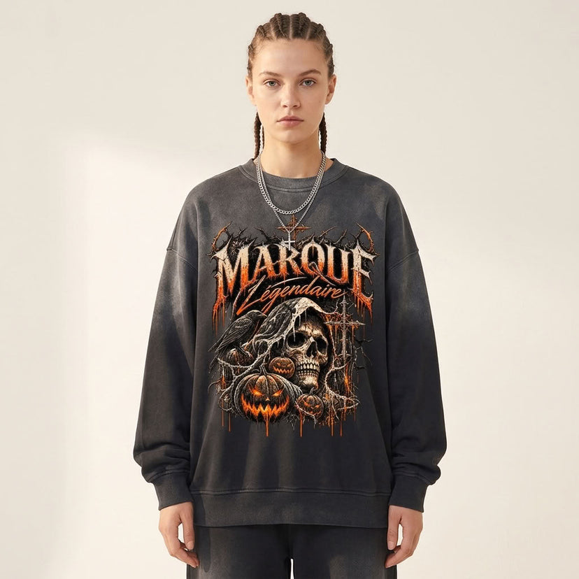Marque Légendaire Halloween Sunfade Sweatshirt | 350GSM